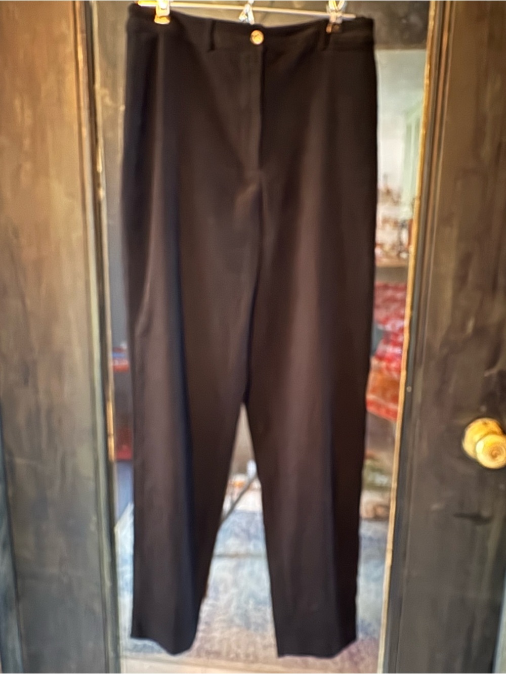 Talbots Classic Black High-Waist pants. velvet-like moleskin. Size 6